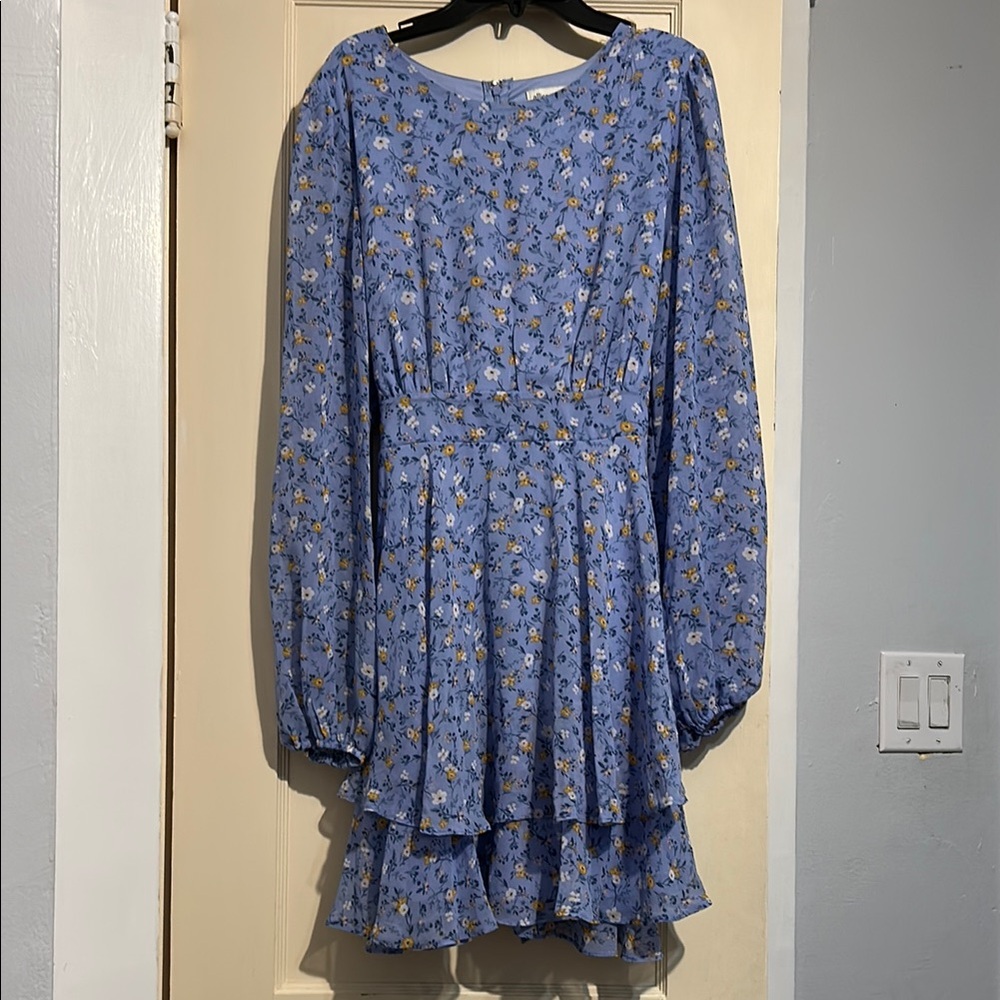 Floral Blue Dress